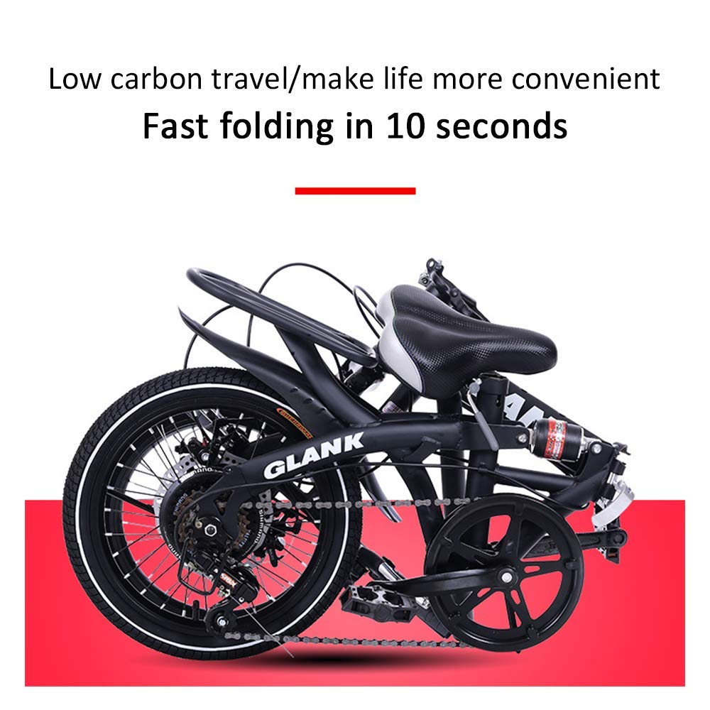 Amazon | 折りたたみ式大人用自転車、14インチ省力衝撃吸収通勤用